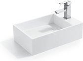 Mawialux toilet fontein - Solid Surface - 50x30x15cm - Rechtse opstelling - Mat wit - Paulsen