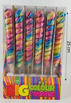 Funlab Fun Colour Twister 80 gram - 24 stuks - Display - Lolly - Lollipops - kindertraktatie - trakteren - jongens & meisjes - ZONDER AZO KLEUREN
