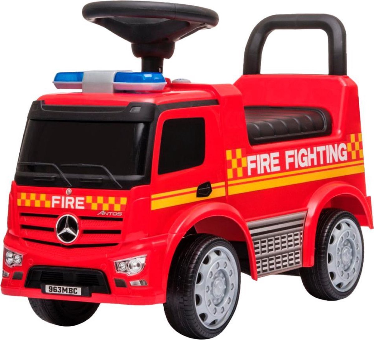 Bandits & Angels loopauto Mercedes Benz brandweer truck rood - 1 jaar - jongens - rood - Bandits & Angels