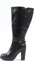 Gabylou - Laarzen voor brede kuiten XXL - Model Myriam - Zwart, Maat 42