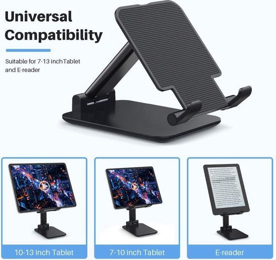 Tablet Stand Opvouwbaar & Verstelbaar Compacte Desktop iPad Tablet