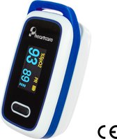 Pheartcare Saturatiemeter Zuurstofmeter met Inspectie Certificaat en Medische Kwalificatie - Blauw