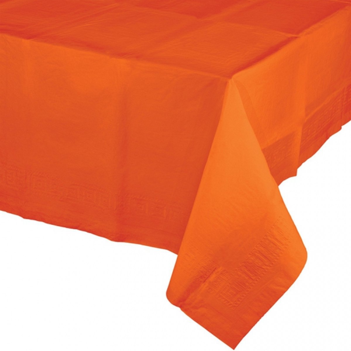 Party/verjaardag Tafelkleed - 2x stuks - oranje - 274 x 137 cm - tafellaken van papier