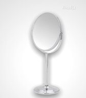 Make-up spiegel - dubbelzijdig - zilver - 36 cm
