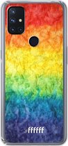 6F hoesje - geschikt voor OnePlus Nord N10 5G -  Transparant TPU Case - Rainbow Veins #ffffff