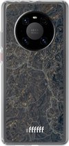 6F hoesje - geschikt voor Huawei P40 Pro -  Transparant TPU Case - Golden Glitter Marble #ffffff