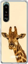 6F hoesje - geschikt voor Sony Xperia 5 III -  Transparant TPU Case - Giraffe #ffffff