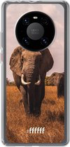 6F hoesje - geschikt voor Huawei P40 Pro -  Transparant TPU Case - Elephants #ffffff