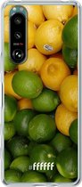 6F hoesje - geschikt voor Sony Xperia 5 III -  Transparant TPU Case - Lemon & Lime #ffffff