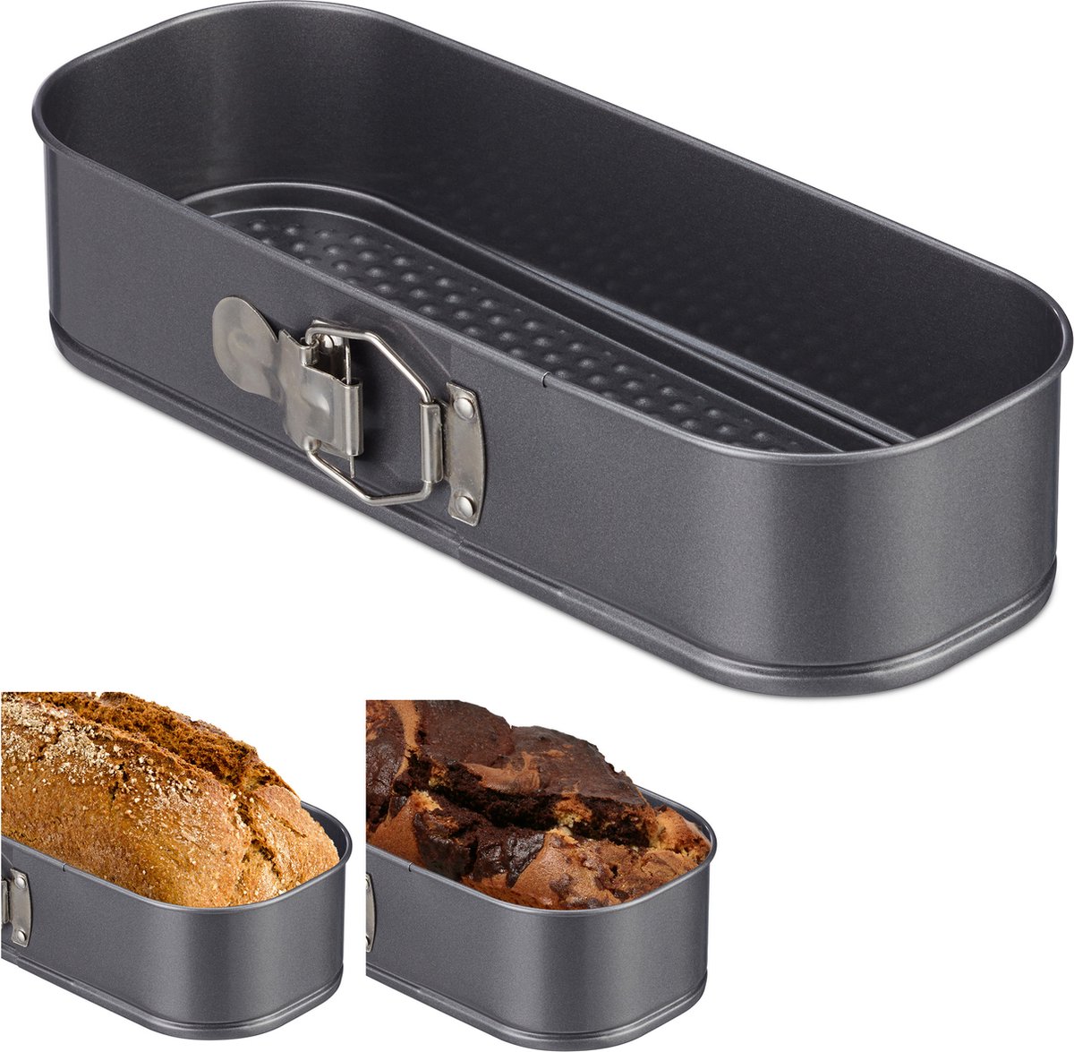 Relaxdays springvorm cake - bakvorm - broodvorm - anti-aanbak - voor cake - bakblik