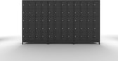 Zwarte locker kast 60 deuren met slot - H190 x B360 x D50