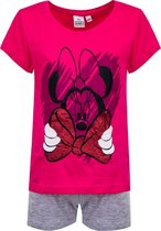 Minnie Mouse pyjama - korte mouw - maat 104 - Minnie shortama rood/grijs