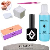 GUAPÀ® Nagelverharder Gel met Nagel Voorbereiding Prep Set voor het opvullen en verstevigen van je natuurlijke nagels 15 ml - Kleur Silk Pink