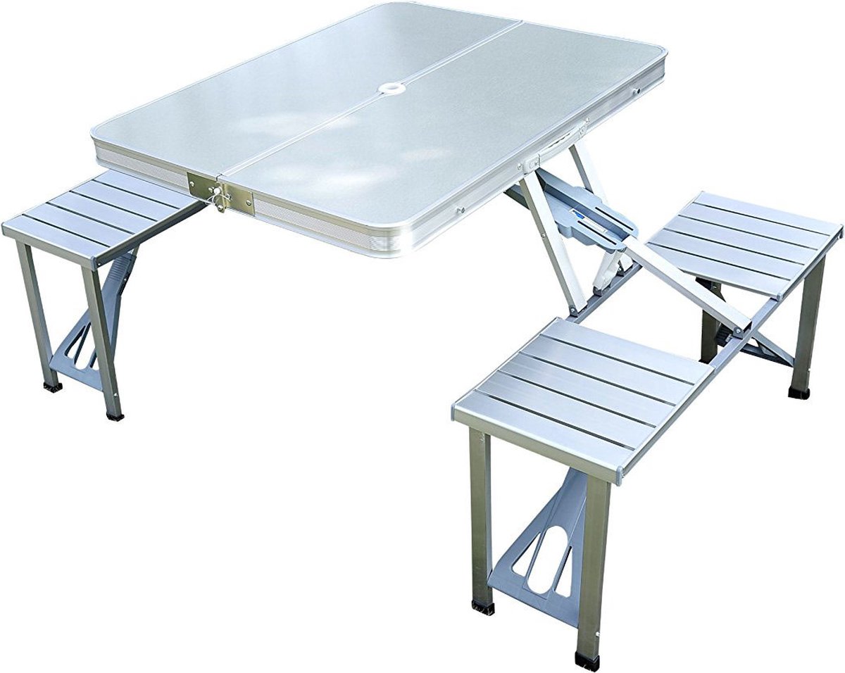 OUTSUNNY Table pliante en aluminium table de camping table de