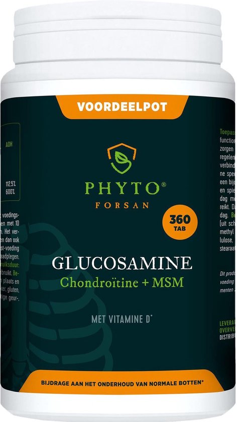 Arabisch Opvoeding Ontcijferen Glucosamine Chondroitine en MSM maxiverpakking 360 tabletten | bol.com