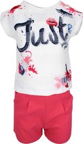 Babes & Binkies Setje Just Roze Kids Roze, Wit - Maat 134/140