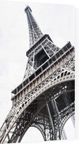 Constructie-details Eiffeltoren van onderaf in Parijs - Foto op Plexiglas - 40 x 60 cm