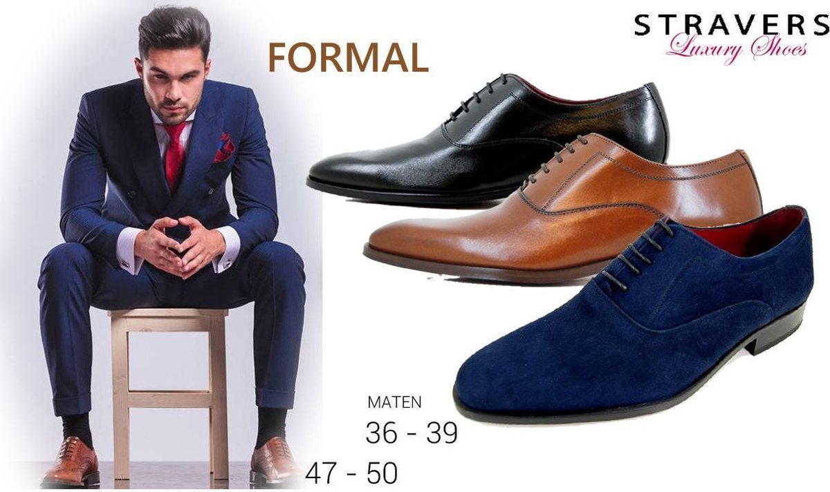 Stravers - Nette Herenschoenen Maat 36 Bruin Kleine Maten Schoenen voor  Heren | bol.com