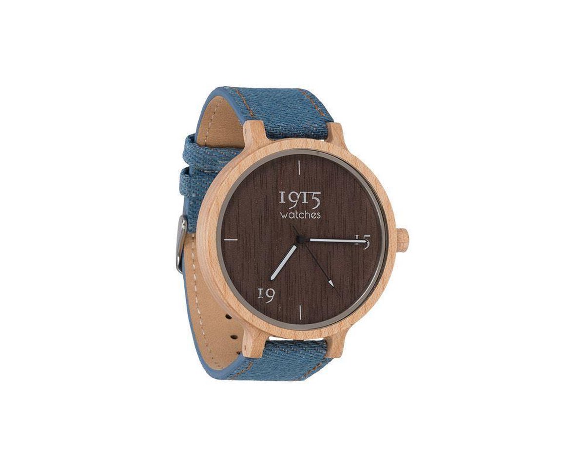 1915 Watches Houten Horloge - Heren - Denim Raw Series - Esdoorn