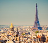 De Eiffeltoren in het zevende arrondissement van Parijs - Fotobehang (in banen) - 250 x 260 cm