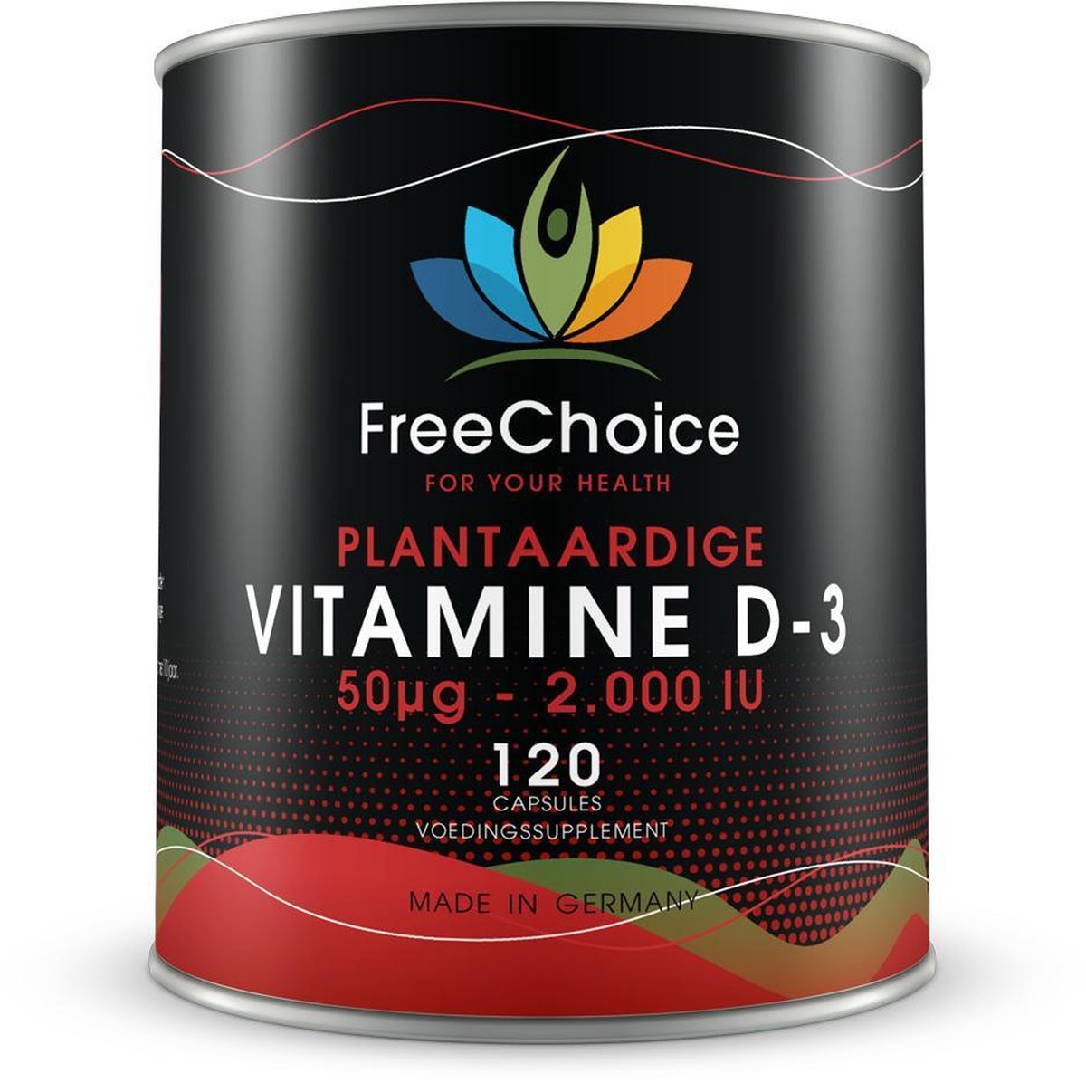 Vitamine D3 - 2000 IU - plantaardig - 120 capsules - met fruit & groentemix