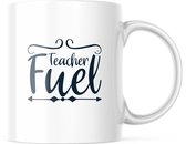 Mok Teacher Fuel | Juf Bedankt Cadeau | Meester Bedankt Cadeau | Leerkracht Bedankt Cadeau | Einde schooljaar Bedankt Cadeau