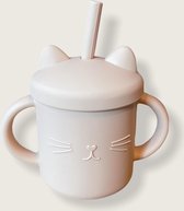 Rietjesbeker - drink beker - sippy cup - baby - peuter - Perzik