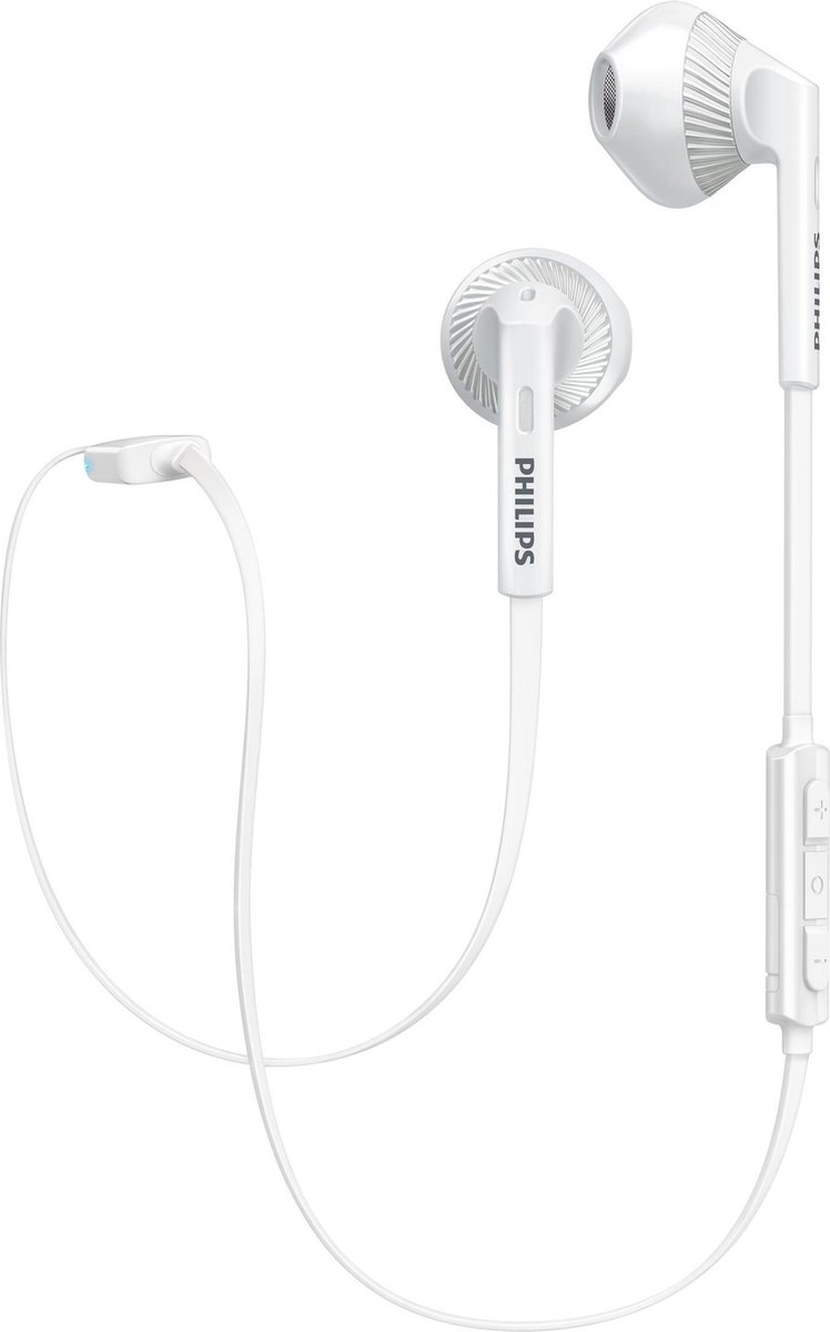 Philips SHB5250WT/27 hoofdtelefoon/headset Draadloos In-ear Oproepen/muziek Bluetooth Wit