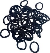 Moodadventures | Haar | Set 50 Zachte Haarelastieken Zwart | Ø 4 cm.