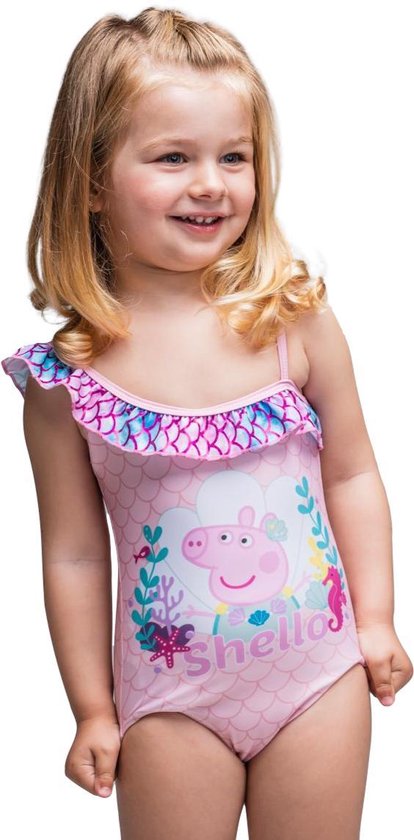 Peppa Pig - kleuter / kinder - badpak - roze - maat 92 | bol.com