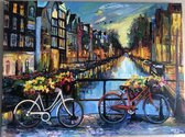 Alex L- Amsterdam-Handgeschilderd(100%)- Origineel- Katoenen canvasdoek op houten- 60x80cm