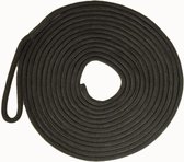 Landvast - Double braided Polyester - 8 mm x 4 mtr  Kleur: Zwart
