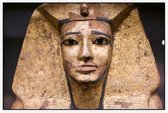 Sphinx op zwarte achtergrond - Foto op Akoestisch paneel - 225 x 150 cm