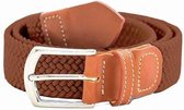 OfeliaT - Elastisch gevlochten riem - Bruin 100cm - Heren / Dames