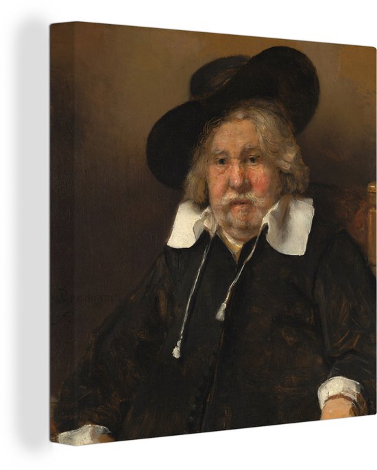 Peintures sur toile - un vieil homme - peinture de Rembrandt van Rijn - 90x90 cm - Décoration murale