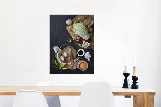 liberaal tsunami Doe mee Canvas Schilderijen - Groenten - Keuken - Flat lay - 60x80 cm -  Wanddecoratie | bol.com