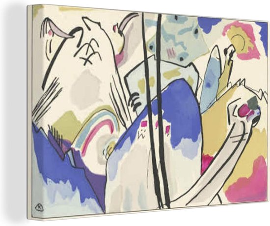 Canvas Schilderijen - Compositie 4 - schilderij van Wassily Kandinsky - Wanddecoratie
