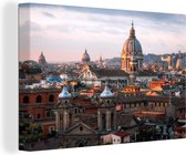 Vue de la Piazza del Popolo à Rome 90x60 cm - Tirage photo sur toile (Décoration murale salon / chambre) / Villes européennes Peintures sur toile