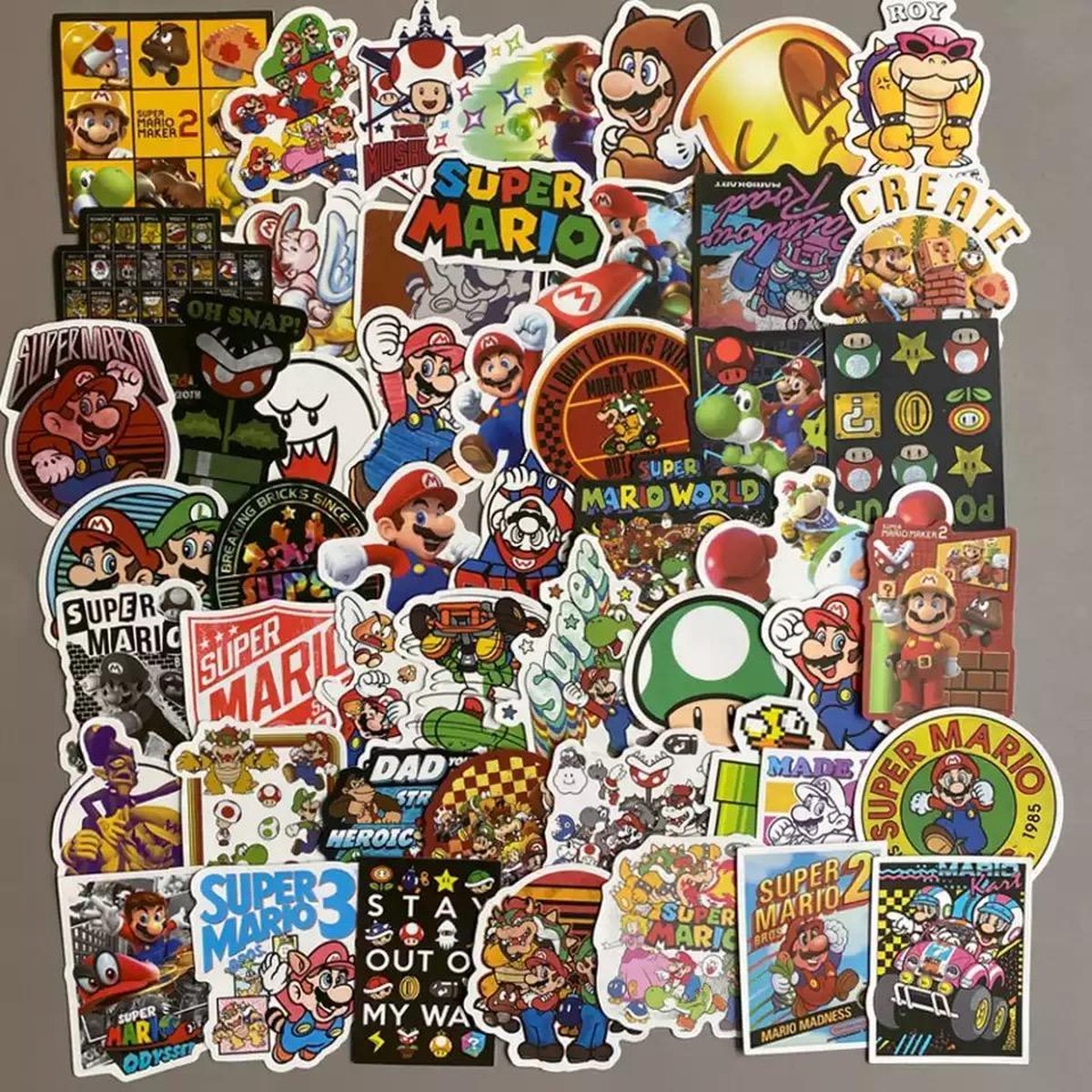 Super mario bros stickers Mix || Verschillende soorten en maten ||Mario ...