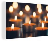Bougies chauffe-plat 120x80 cm - Tirage photo sur toile (Décoration murale salon / chambre)