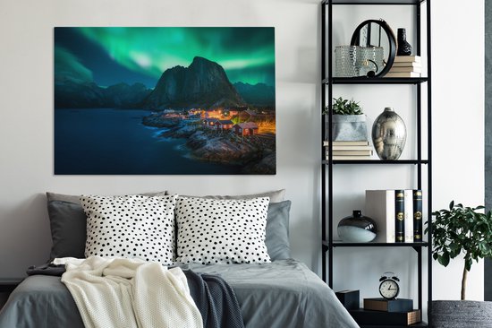 Village by Northern Lights toile 2cm 120x80 cm - Tirage photo sur toile (Décoration murale salon / chambre)