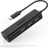 USB C Hub – USB C Adapter - 3 USB Port met 1 LAN – Voor Macbook, iPad Pro, Laptop, Smartphone
