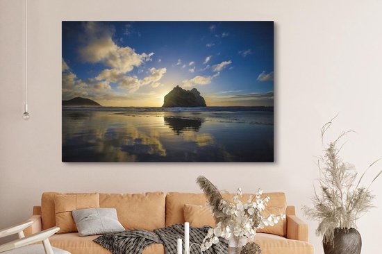 Canvas schilderij 150x100 cm - Wanddecoratie Stranden in het Nationaal park Kahurangi in Oceanië - Muurdecoratie woonkamer - Slaapkamer decoratie - Kamer accessoires - Schilderijen