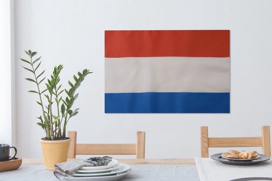 Drapeau hollandais Toile 60x40 cm - Tirage photo sur toile (Décoration murale salon / chambre)
