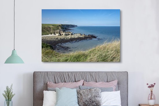 Peinture sur toile Roches calcaires dans le parc national des North York Moors en Angleterre - 150x100 cm - Décoration murale