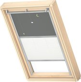 VELUX Origineel Verduisterend Rolgordijn Plus Plissé (DFD), Zilveren Kozijn, MK08, Mobile