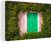 Portes battantes sur le côté de la ferme du jardin de Monet en France Toile 60x40 cm - Tirage photo sur toile (Décoration murale salon / chambre)