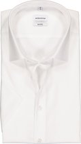 Seidensticker shaped fit overhemd - korte mouw - wit - Strijkvrij - Boordmaat: 43