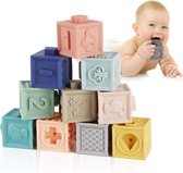 Baby Blokken | Baby Speelgoed | Zacht | 12 Stuks | BPA Vrije Siliconen