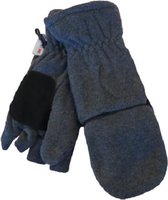 Handschoenen halve vingers / want heren winter antraciet (magneetsluiting)